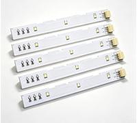 LED Refrigerator Light, 5-Pack 130Mm Strip, Fridge Lamp For Cooling Chamber | Energy-Efficient Bright Cool White Illumination, Easy Plug-and-Play Replacement For Double Door Units