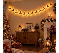 LED Reindeer Christmas Wall Decor, Light Up Wooden Reindeer Decor, #C 12P | Turn Blank Walls into a Christmas Flight, Light-Up Wooden Reindeer Decor for Hallways, Bedrooms & Holiday Displays