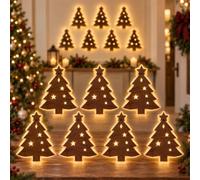 LED Reindeer Wall Decorations 7-Piece 3D Light-Up Christmas Silhouettes (D) | Warm Backlit Peel & Stick Entryway Glow,for Living Room Fireplace Entryway,Christmas Decor, Wall Mounted