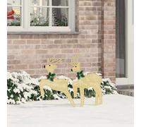 LED Reindeers 2 pcs Warm White Fabric