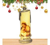 LED Religious Prayer Candle - Devotional Faith Lamp, Decorative Holy Light, Acrylic Spiritual, Safe Flickering Illumination, Long Lasting Ambient Decor | for Church Home Altar Table Worship