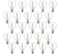 LED Replacement Bulbs E12 Glass Bulbs Pack of 25 230 Volt G40 Patio Lighting Warm White 0.6 Watt Party Garden Wedding Gazebos Decoration
