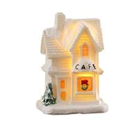 LED Resin Christmas Holiday House Decorative Accent Christmas Display Create Holiday Resin House Winter Scenery