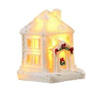 LED Resin Christmas Holiday House Decorative Accent Christmas Display Create Holiday Resin House Winter Scenery