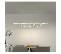 Led Restaurant Chandelier Nordic Simple Dining Room Table Lamp One-Word Strip Pendant Lights Beauty Comes