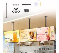 LED Restaurant Menu Board Telescopic Stand 50 100cm Illuminated Display for Restaurants Shops & Advertising 1 Piece 60×120cm/23.6×47.2in