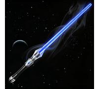 LED Retractable Light Saber, Light Sabers with FX Sound Effect Handle Light Up Sword, Light Swords Star Wars for Galaxy Battles, Halloween Dress Up Parties, Xmas Birthday Present (Blue)