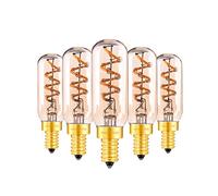 LED Retro Edison Filament Bulb T25 Tubular Retro Lamp 3W 2200K Spiral LED Filament Bulb E14 Chandelier Lighting Edison Screw Retro Lamp,8pcs