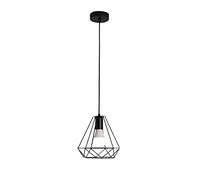 LED Retro Industrial Chandelier Iron Cage Shaped Hanging Hollow Metal Pendant Lamp Ceiling Light Lighting Fixture Compatible with Restaurant Cafe Decoration LE,Han