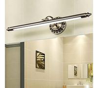 Led Retro Mirror Light American Bathroom Mirror Cabinet Lamp 180 ° Rotation Wall Light Waterproof Anti Fog Makeup Light for Family, Hotel/Green 90Cm