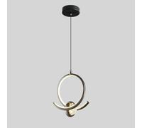 Led Ring Fixture, Bedroom Bedside Small Pendant Contemporary Chandelier, Dining Room Light Kitchen Island Hanging Lighting