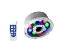 LED Ring Fountain Lamp - Submersible IP68 Waterproof Spotlight for Embedded Pools, Stainless Steel Landscape Lights, 12V LED Underwater Light for Parks and Squares