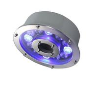 LED Ring Fountain Light - Submersible LED Underwater Pond Lights, IP68 Waterproof Stainless Steel Led Spotlight, 12V Middle Hole LED Pool Lights, for Fountain/Landscape Decoration Illumination ( Color