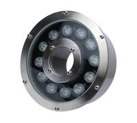 LED Ring Fountain Light - Submersible Underwater Pond Lights, IP68 Waterproof Stainless Steel Spotlight, AC12V Middle Hole Pool Lights, for Fountains/Landscape Decoration Illumination(White,12W-AC12V)