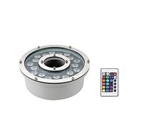 LED Ring Fountain Lights, RGB Underwater Light IP68 Waterproof 12V/24V Color Changing Submersible Landscape Lighting for Garden Fountain Pool (Size : 18W, Voltage : AC 12V)