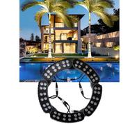 LED Ring Spotlight Lamp, 12W Waterproof Ground Landscape Lighting, 24V Outdoor Buried Lights, Warm Light, 10-Pack