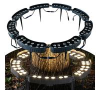 LED Ring Tree Light Outdoor Waterproof Landscape Spotlight, Die-Cast Aluminum Tree Hug Uplights with Ground Stake for Garden Pathway Accent, Circular Wrap Around Lamp (White,Ground-insert-8pcs)