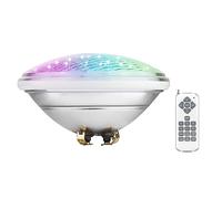 LED Ring Underwater Fountain Light - Recessed Landscape Spotlight - 12V RGBW PAR56 Replacement Bulb - IP68 Waterproof Stainless Steel Material Fountain Lights, for Outdoor, Garden, Pool