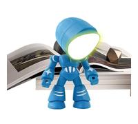 LED Robot Lamp, Cartoon Night Light, 5.7x4.9cm Desk Lantern with Cute Feature, ABS Material, Decorative Lamp with Soft Glow, Emotional Companion Light for Bedroom Reading Learning