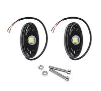 LED Rock Lights Rolier DC 12V 9W White Amber LED Rock LightsAluminum Alloy PC Underbody Glow Led Rock Lights
