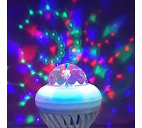 Led Rotating Disco Bulb Motorized Spinning Disco DJ Light 3 Model Changing Color Projection Bulb Multi Crystal Stage Light for Birthday Party Club Bar Rotating Auto Night Light (1 Pack)