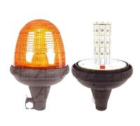 LED Rotating Flashing Amber Beacon Flexible DIN Pole Mount Tractor Warning Light