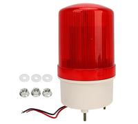 LED Rotating Strobe Light, 120dB Alarm 12V Red Beacon | 10W Red LED, Industrial Warning Use, ABS IP54 Housing, Machine Security, Audio-Visual Alert