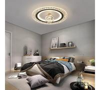 Led Round Ceiling Light with Remote Control 100Cm Large Living Room Lamp Acrylic Personalized Lighting Suitable for Bedroom Office Hotel Kitchen Chandelier, Gold, l
