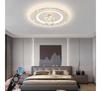 Led Round Ceiling Light with Remote Control 100Cm Large Living Room Lamp Acrylic Personalized Lighting Suitable for Bedroom Office Hotel Kitchen Chandelier, Gold, l