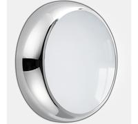 LED Round IP65 CCT Selectable Tri Colour Ceiling Wall Light with Microwave Sensor - Chrome, Emergency