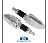 LED Runner-Two Indicators, Motorcycle Motorbike Scooter E-Marked - Chrome/Clear
