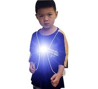 LED Running Vest Light Rechargeable Reflective Safety Ultralight Bright Chest Lamp Adjustable Visibility Lightweight Rainproof Multicolored Fiber Optics for Women Men Kids Jogging Biking Riding