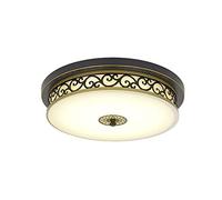 LED Rustic Ceiling Light Dimmable Living Room Hallway Country House Bedroom Vintage Deco Ceiling, Retro Round Glass Shade Chandelier for Bathroom Dining Room Kitchen