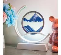 LED Sand Flow Table Lamp - Multicolor Night Light for Desk, Home & Office, Unique Relaxing Ambiance Perfect for Bedroom and Living Room