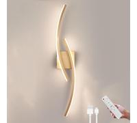 LED Sconces Dimmable with Remote Control Rechargeable Cordless Wall Lamp with Touch Switch 6000mAh USB Charging Wall Sconce Without Power Bedside Lamp 10W for Bedroom,1Stück