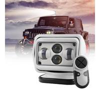 LED Search Light with 360° Rotation - Strong Magnetic, Remote Control Marine Navigation Light, Wireless Rotary Waterproof for Boats and Vehicles