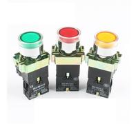 LED Self-resetting Head With Light Start Button Switch Indicator Opening 22mm Illuminated 1Pcs(XB2-BW3361,24 V)
