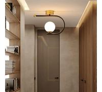 LED Semi Flush Mount Ceiling Lights Modern C Shape Ceiling Lamp Minimalist Balcony Hallway Indoor Lighting Fixture,Contemporary Dining Room