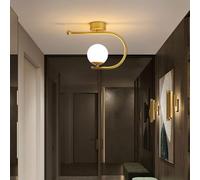 LED Semi Flush Mount Ceiling Lights Modern C Shape Ceiling Lamp Minimalist Balcony Hallway Indoor Lighting Fixture,Contemporary Dining Room
