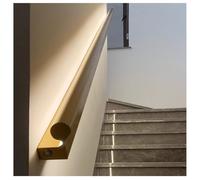 LED Sensor Stair Handrail for Indoor, Aluminum Handrail Railing, Illuminated System for Corridors, Lofts(Gold,59"/150cm)