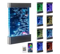 LED Sensory Bubble Wall Water Panel - 24"x16" Stainless Steel Wall-Mounted Panel with Floating Fish, Color-Changing Lights, Remote & APP Control for Sensory Rooms & Therapy Spaces