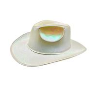 LED Sequin Cowboy Hat - Glowing Hat for Dance Parties -Adjustable Fit, Retro-Modern Style - Perfect for Stage Performances, Cosplay Events, Night Clubs
