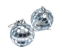 LED Shaking Glowing Ball Earrings Retro Dangle Stylish Ear Pendants for Party and Daily Wear Retro Reflective Glass