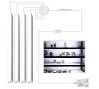 LED Shelf Lights for Display Showcase, 4X 31cm V-Shape Led Strip Lights Kit with Milky White Cover and On/Off Switch - 1200lm 12W - Pure White (6000K)