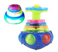 LED Shining Music Spinner Toys,Light Up Toys, Attention Bucket, Exercise An-d Hand-eye Coordination, For Kids, Gyroscopes Toy