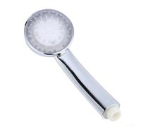 LED Shower Head 7 Color Changing Rainfall High Pressure Fixed Bathroom Sprayer No for battery Silver 20cm