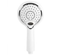 LED Shower Head Hand Held Spray Water Powered Color Changing with Digital Temperature Display Water Saving for Bathroom