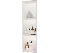 LED Shower Head with Builtin Light Easy Install Recessed Wall Shelf for Bathroom No Tile Needed Modern Shower Accessory for Ultimate Relaxation