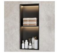 LED Shower Head with Waterproof Stainless Steel Shelf No Tile Installation Modern Bathroom Organizer for Efficient Storage & Elegant Design - Upgrade Your Shower Experience!