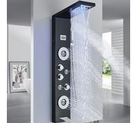 LED Shower Panel Column Tower Stainless Steel Body Jet Mixer Bath Shower System